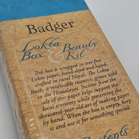 NEW W.S. Badger Beauty Kit Lokta Box Set Beauty Bar Soap Body Oil Lip Balm Body - Picture 6 of 6